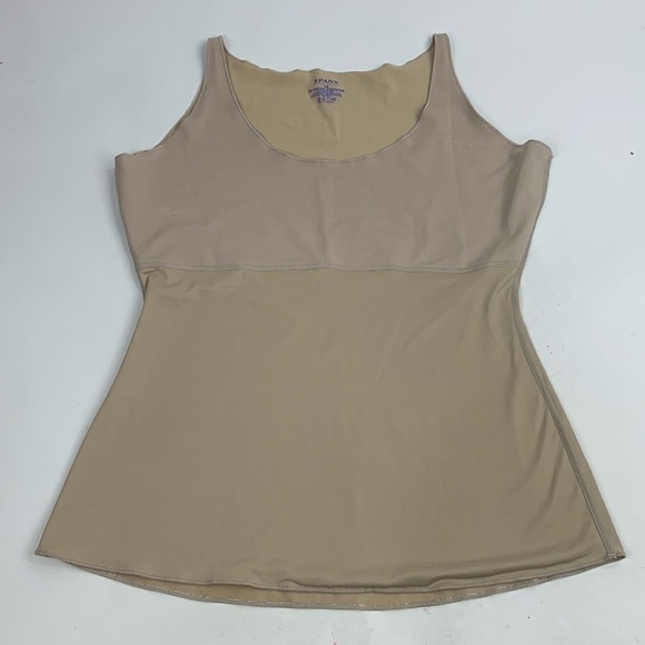 SPANX nude beige Tank top undergarment slip top Compression Slimming 1X NWOT - Picture 1 of 11